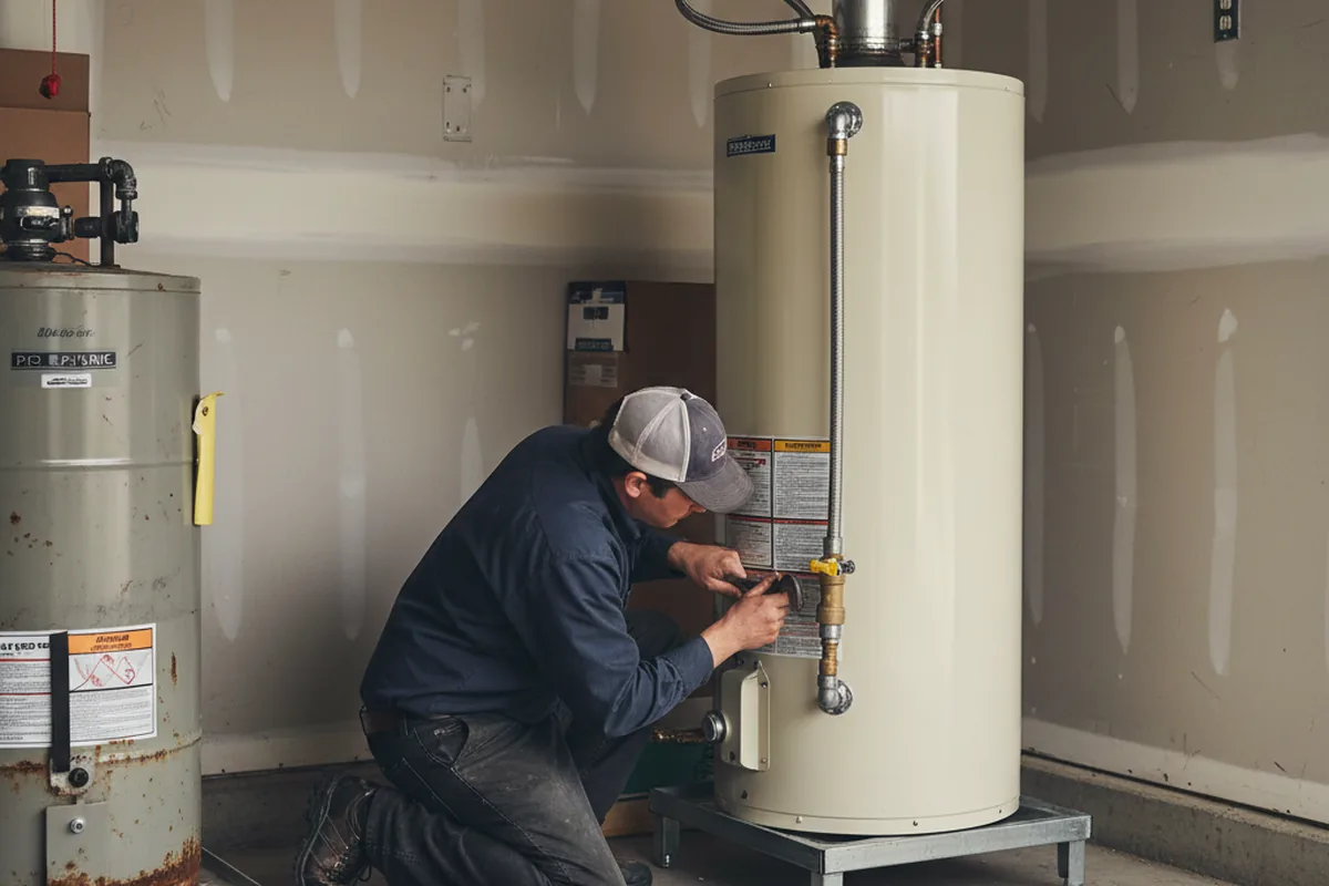 Water heater and shutoff valve replacement in Bunnlevel